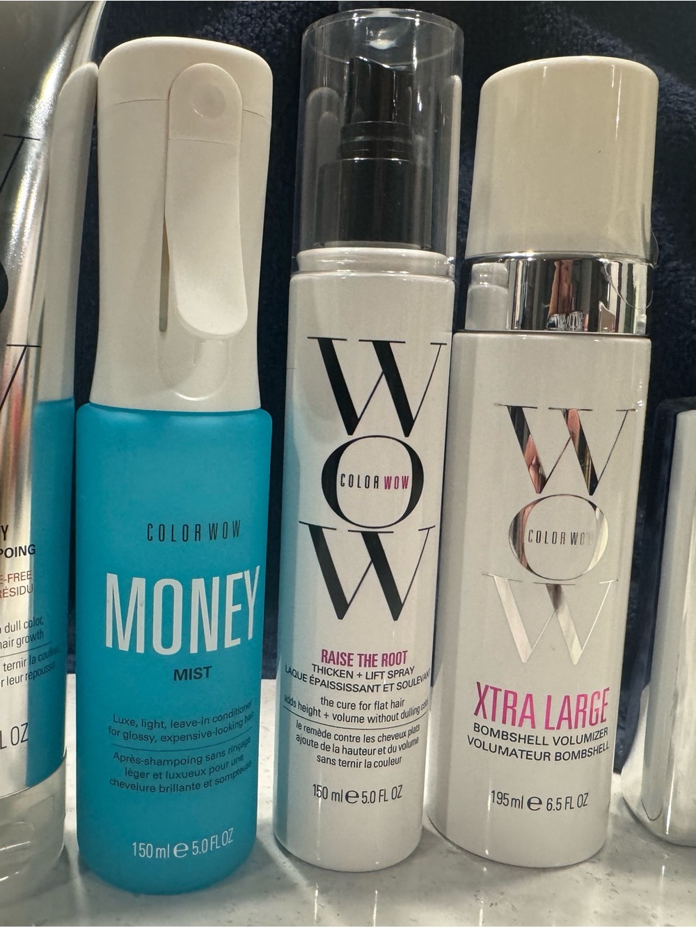 Color Wow Money Mist & Styling Sprays - Blue & White Bottles